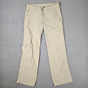 Patagonia Pants Womens 10‎ Byway Hiking Beige Cargo Iridescent Parachute Utility